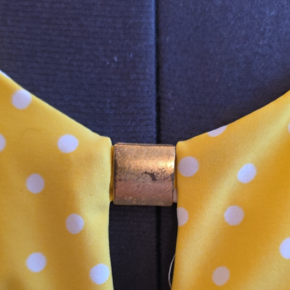 Tacera Yellow Polka Dot Blouse - Picture 3 of 6
